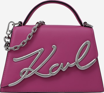 Borsa a mano di Karl Lagerfeld in rosa: frontale