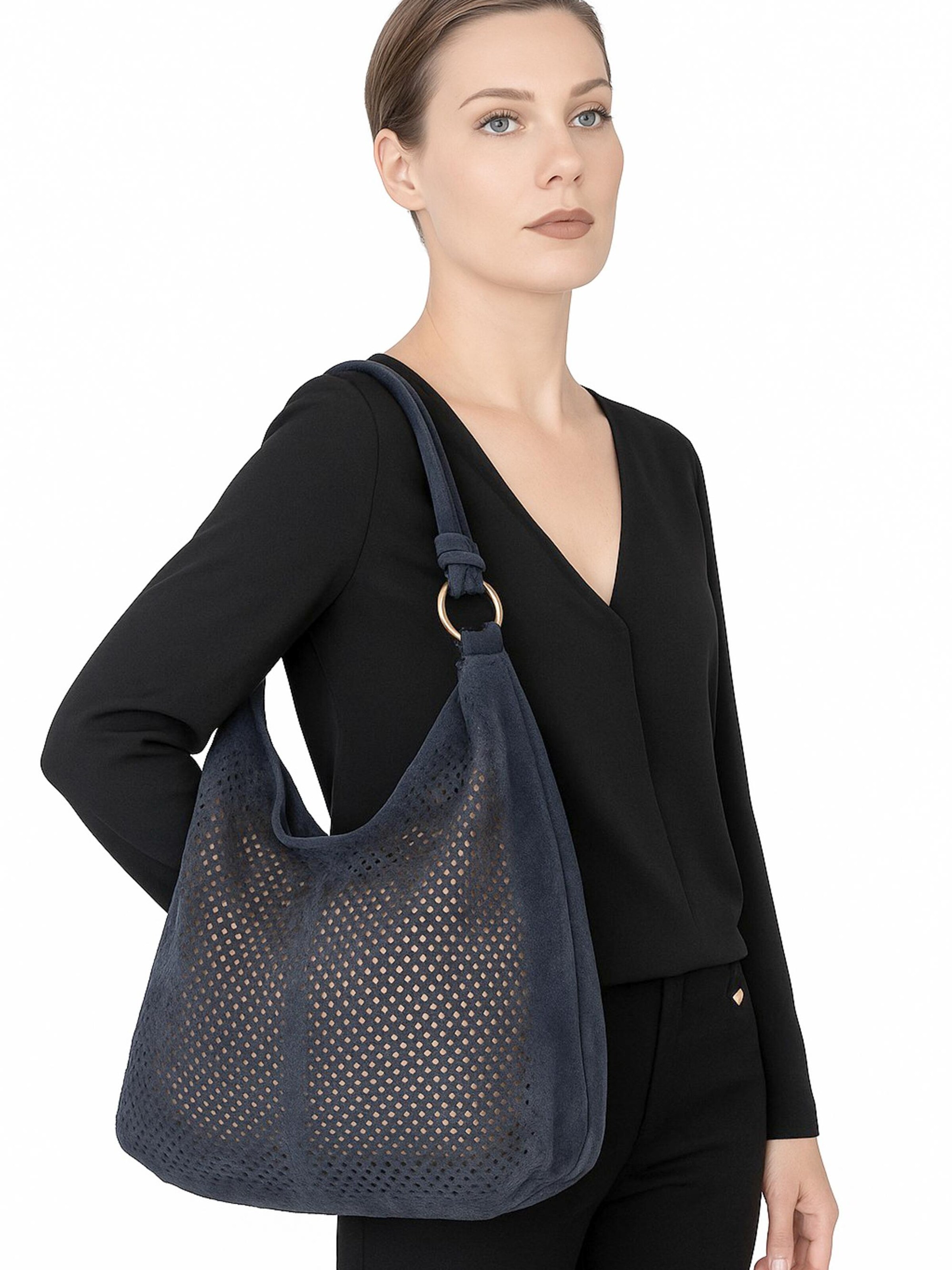 COLLEZIONE ALESSANDRO Schultertasche 'Midnight Luxe'‌ in Blau: Vorderseite