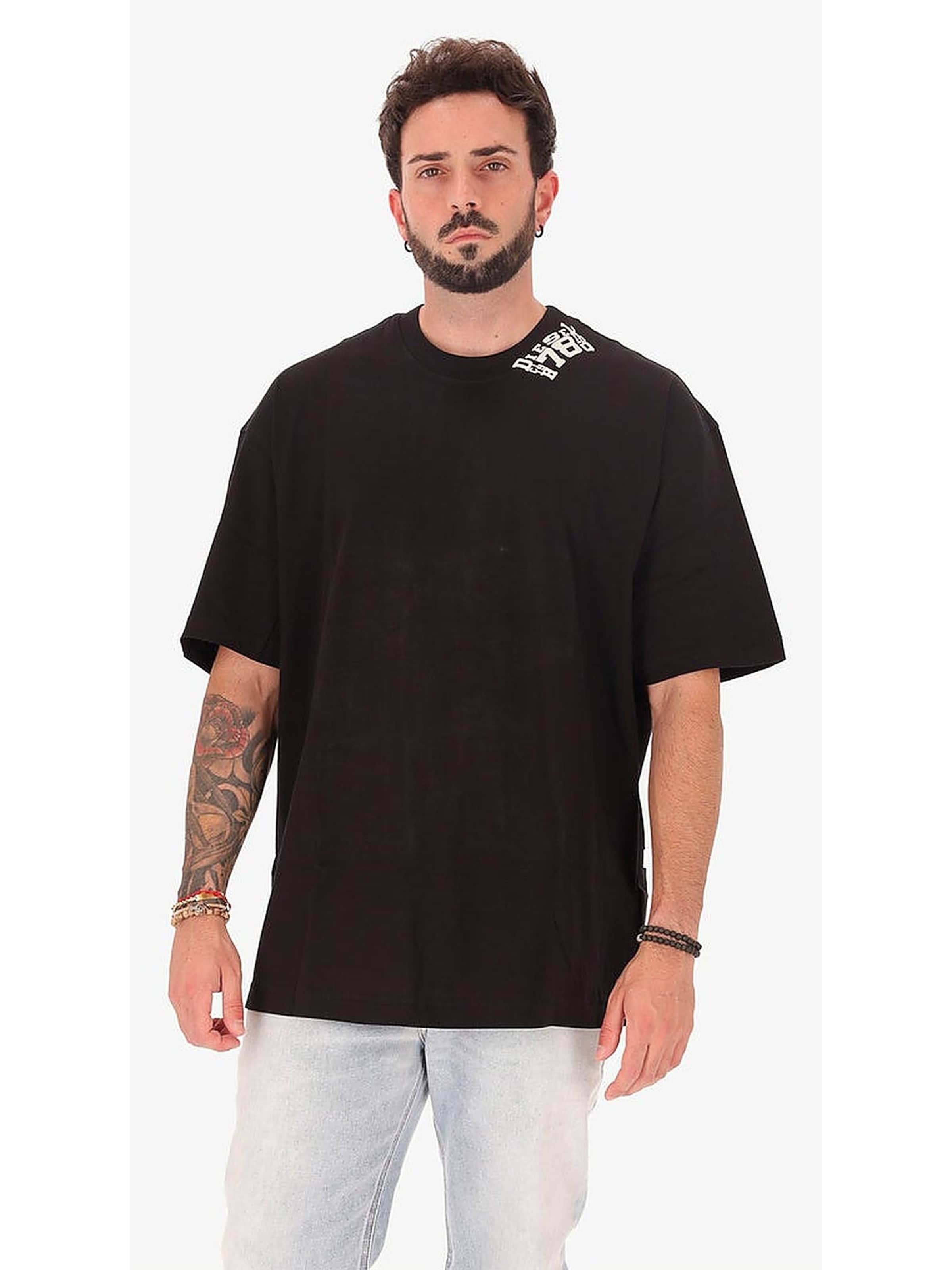 T-Shirt 'A timeless classic, updated for today' DIESEL en noir : devant