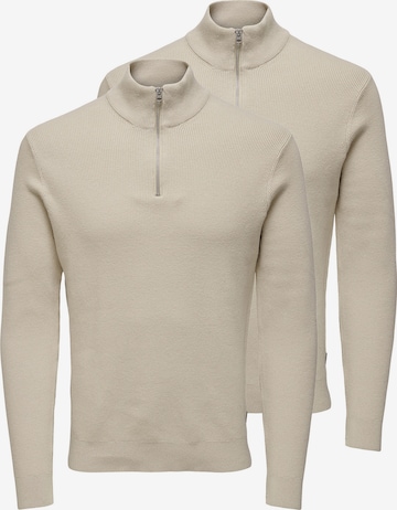 Only & Sons Pullover 'Phil' in Beige: Vorderseite