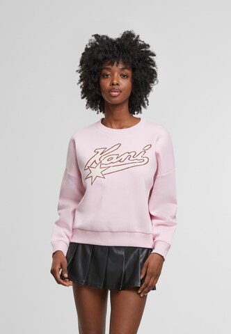Sweat-shirt 'Varsity Star' Karl Kani en rose : devant