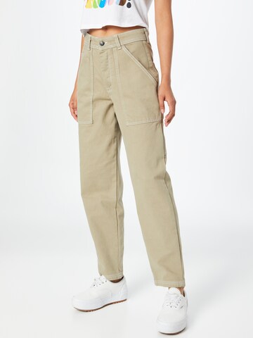 HOMEBOY Tapered Τζιν 'x-tra WORK PANTS' σε μπεζ: μπροστά