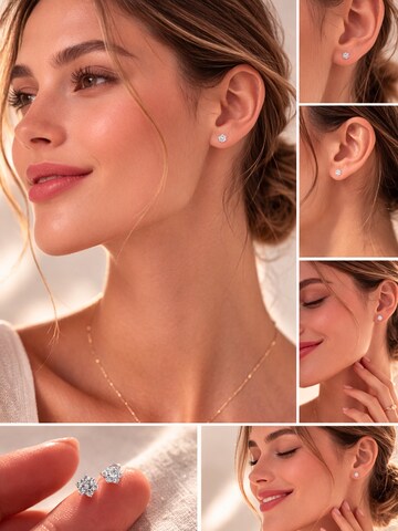 Pure Schmuck Ohrringe 'Lady Bloom Ohrstecker 925 Silber | Bridgerton'‌‌‌‌ in Silber