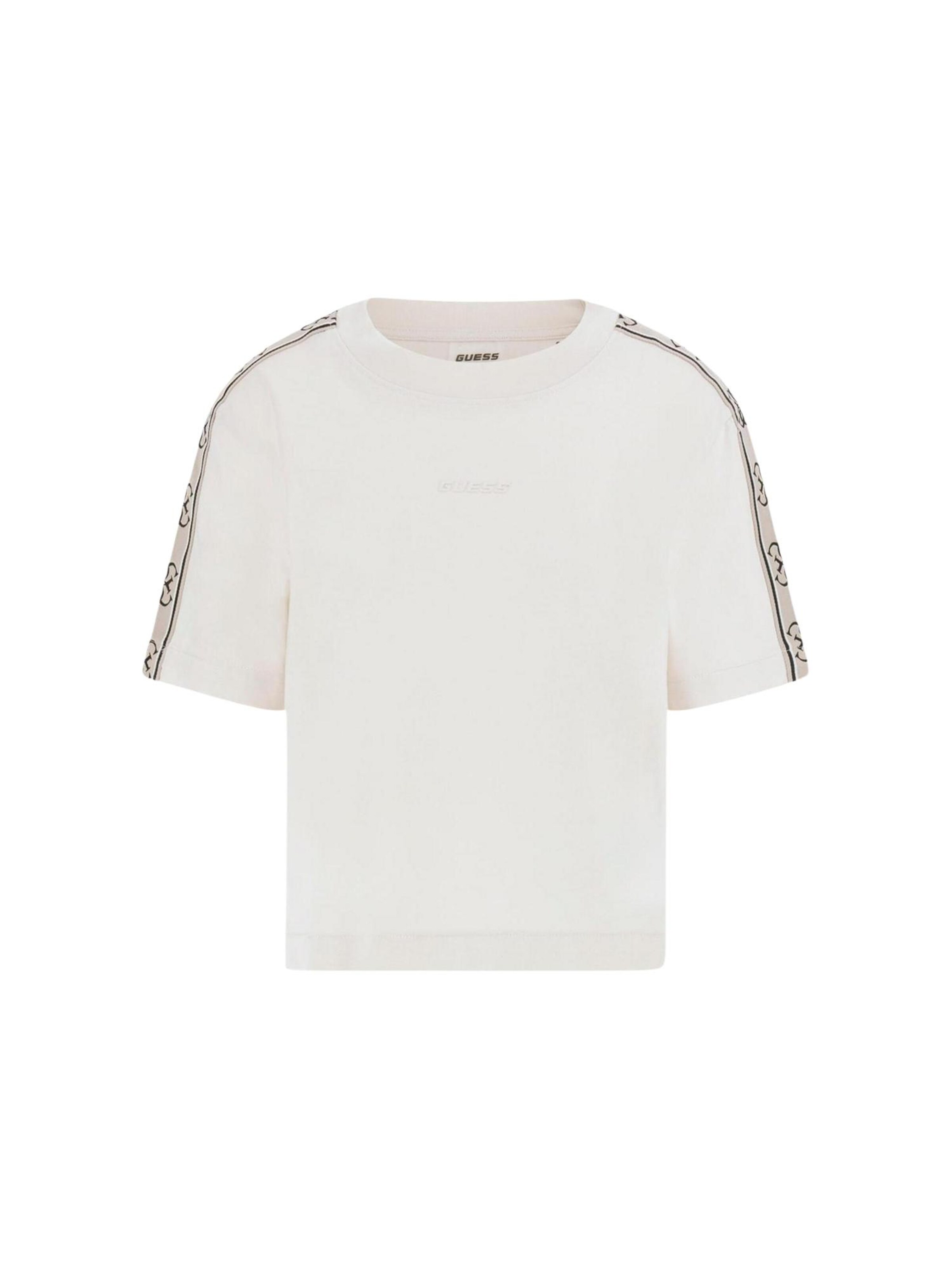 Top 'BRITNEY CROP TEE V3RI08 I3Z14' di GUESS in beige