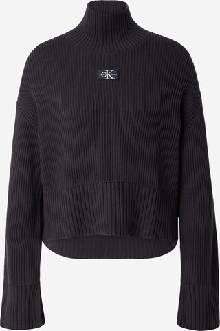 Pull-over Calvin Klein Jeans en noir : devant