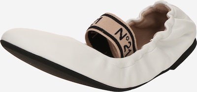 Balerinos su dirželiais iš N°21, spalva – kapučino spalva / juoda / balta, Prekių apžvalga