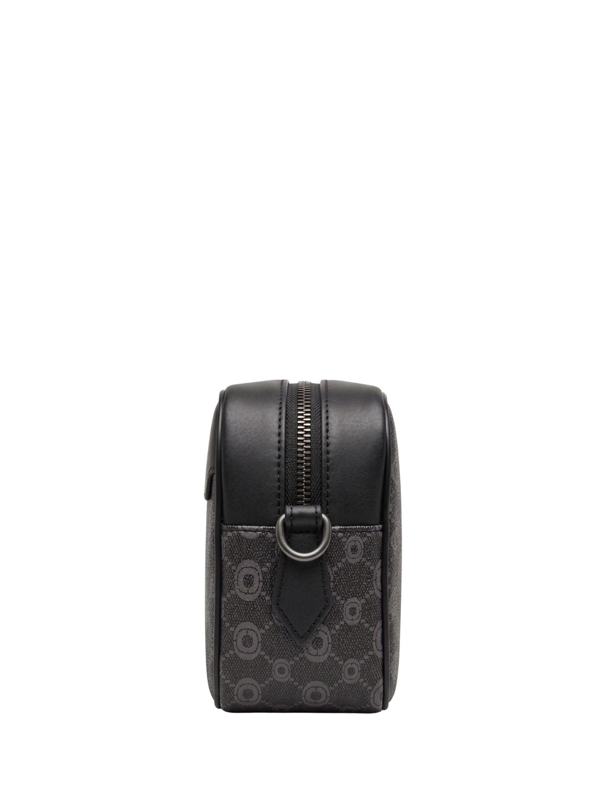 Chabrand Handtasche 'Mini sacoche Chabrand noir en toile enduite siglée garnie cuir'‌‌‌‌ in Schwarz