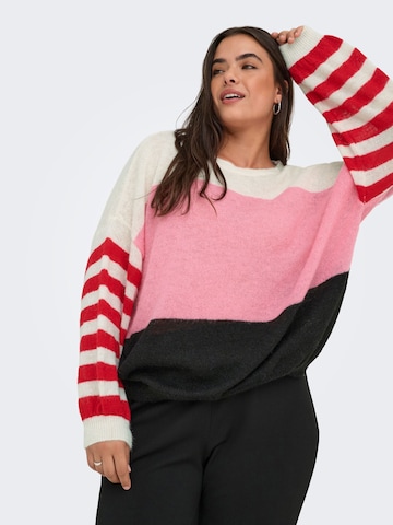 ONLY Carmakoma Sweater 'CARSusia' in White