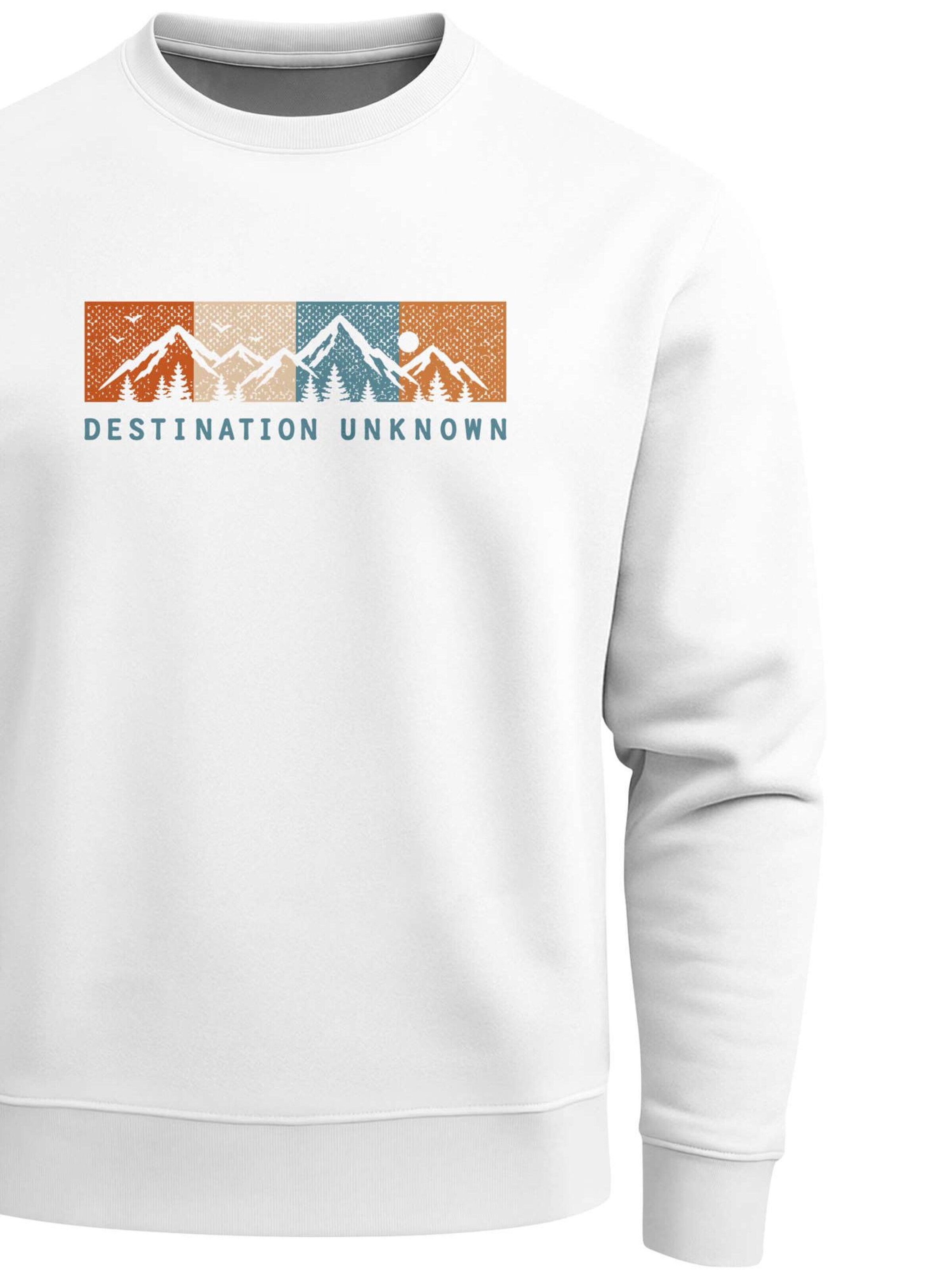 Neverless Sweatshirt 'Destination unknown' in White