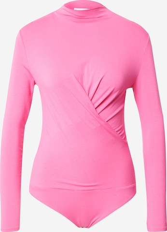 NU-IN Shirt Bodysuit in Pink: front