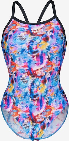 ARENABustier Jednodijelni kupaći kostim 'Lightdrop Memories Back' - miks boja boja: prednji dio