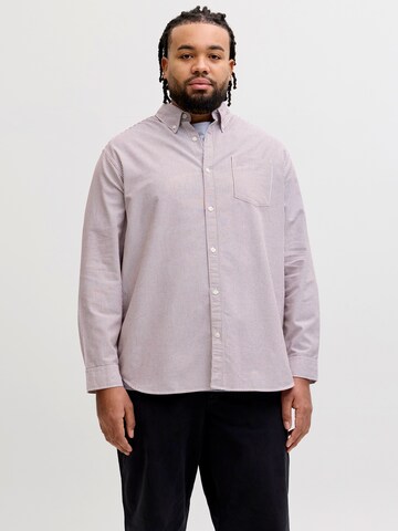 Jack & Jones Plus Regularny krój Koszula 'JORNORREBRO' w kolorze czerwony: przód