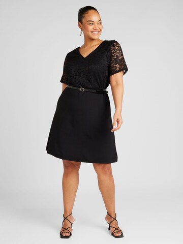 Robe 'Shelly' ABOUT YOU Curvy en noir : devant