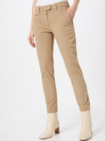 Pantaloni eleganți de la Dondup pe bej: față