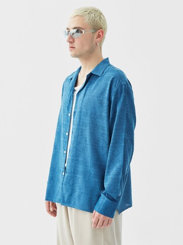 VAMOS CLO Comfort fit Button Up Shirt 'BOERNE' in Blue