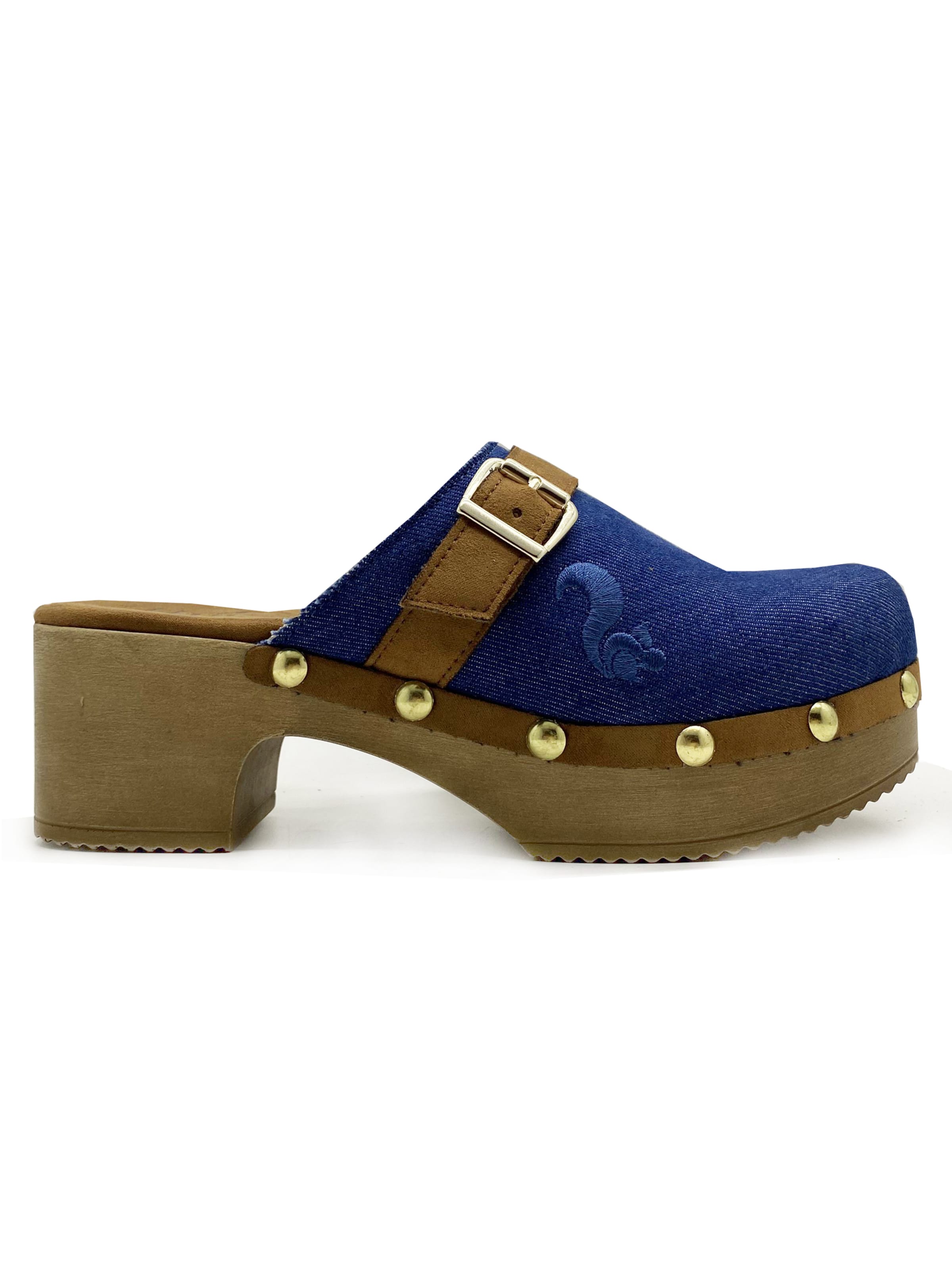 thies Clogs '1856 ® Rec Denim Comfy Clog' in Blue: front