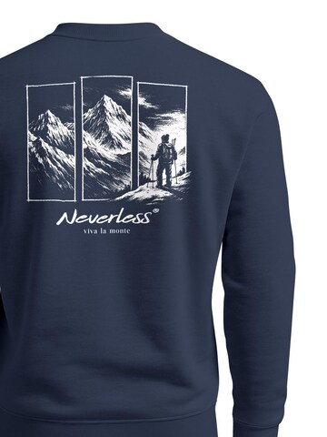 Neverless Sweatshirt 'viva la monte' in Blue