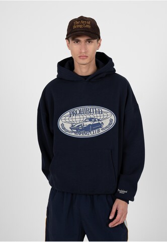 Sweat-shirt Prohibited en bleu