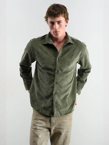 Giesto - Regular Fit Camisa em verde: frente