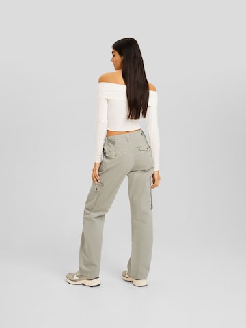 Loosefit Pantalon cargo Bershka en beige