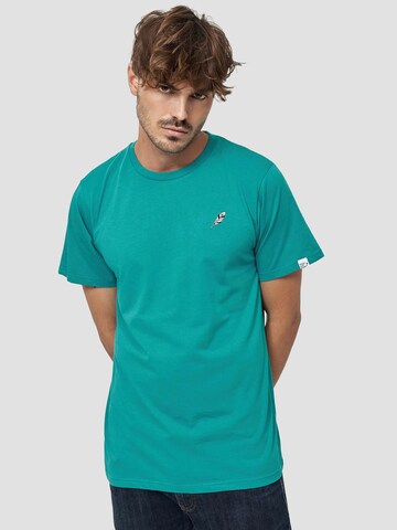 Mikon T-Shirt 'Feder' in Blau