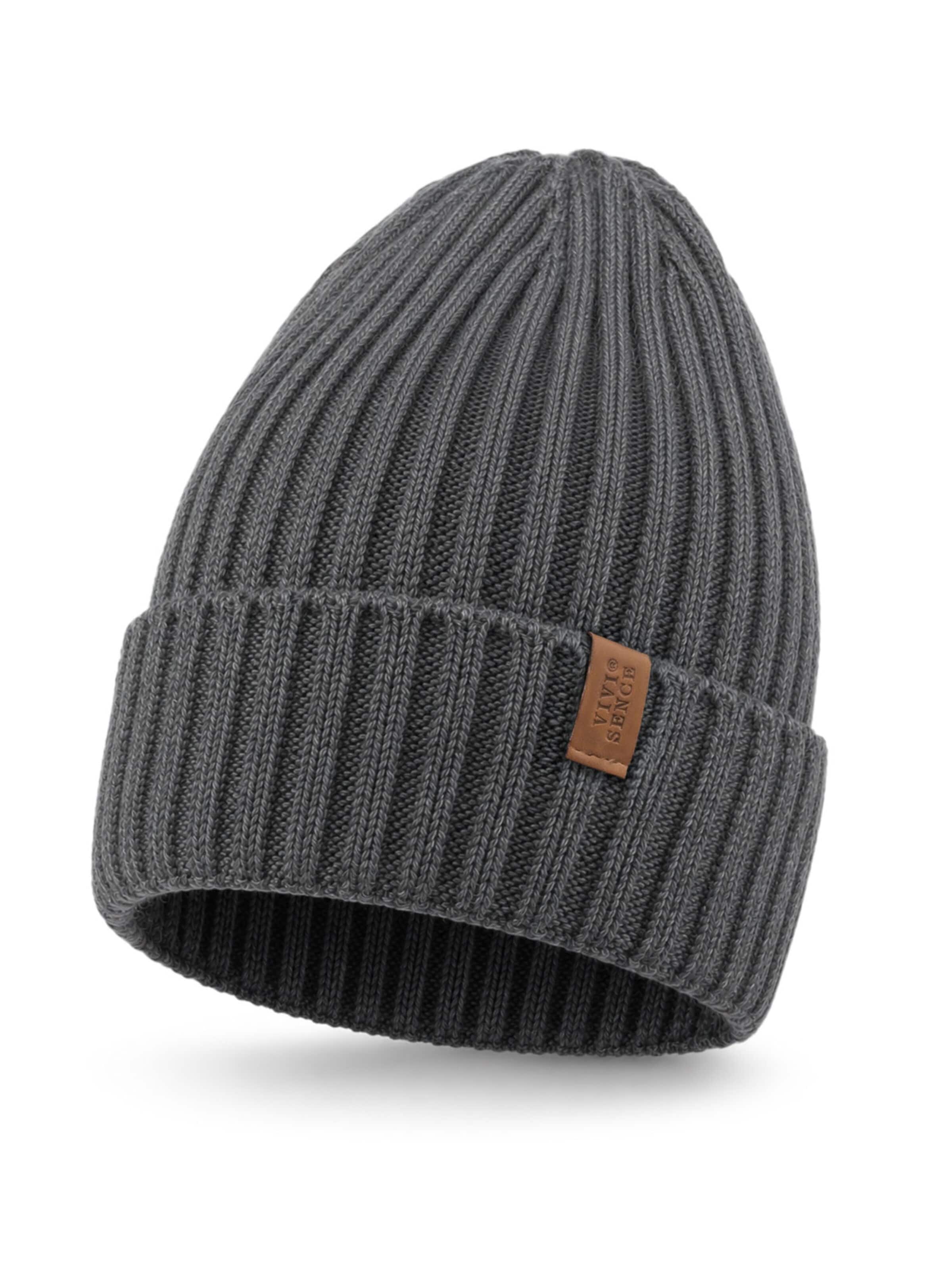 Vivisence Beanie 'M7009' in Grey: front