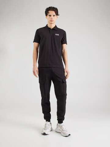 EA7 Emporio Armani Ozke Kargo hlače | črna barva