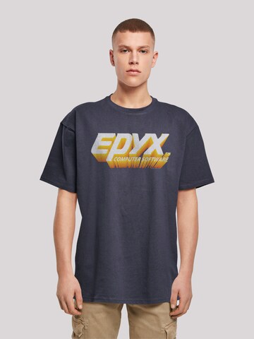 F4NT4STIC Shirt 'EPYX Logo 3D Retro Gaming SEVENSQUARED' in Blau: predná strana