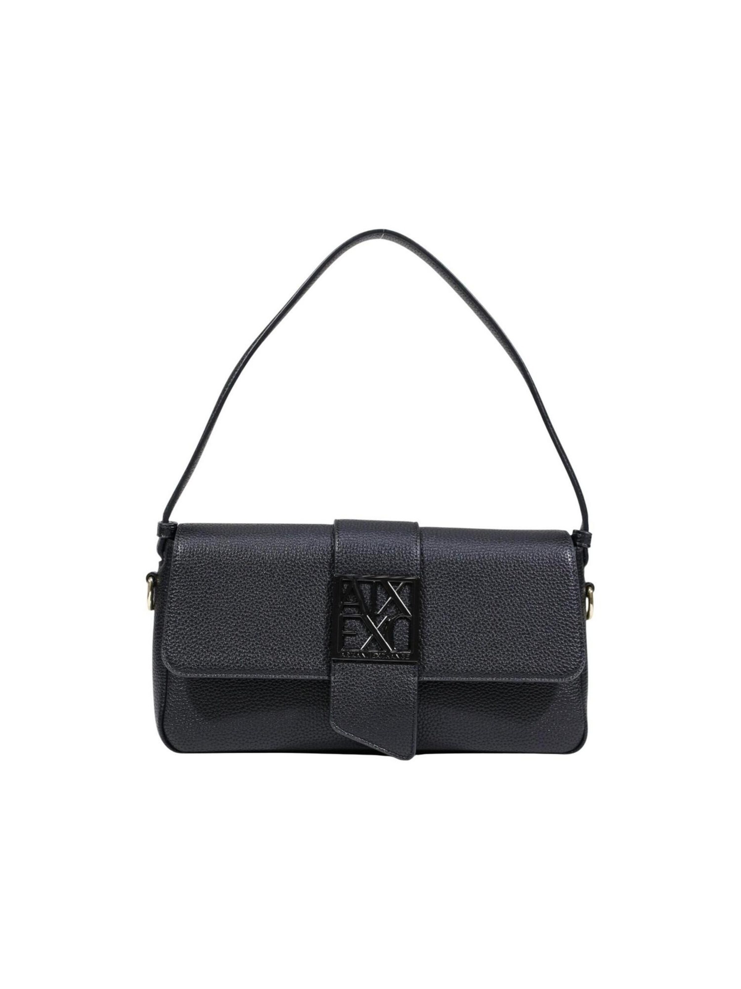 ARMANI EXCHANGE - Bolso de hombro en negro: frente