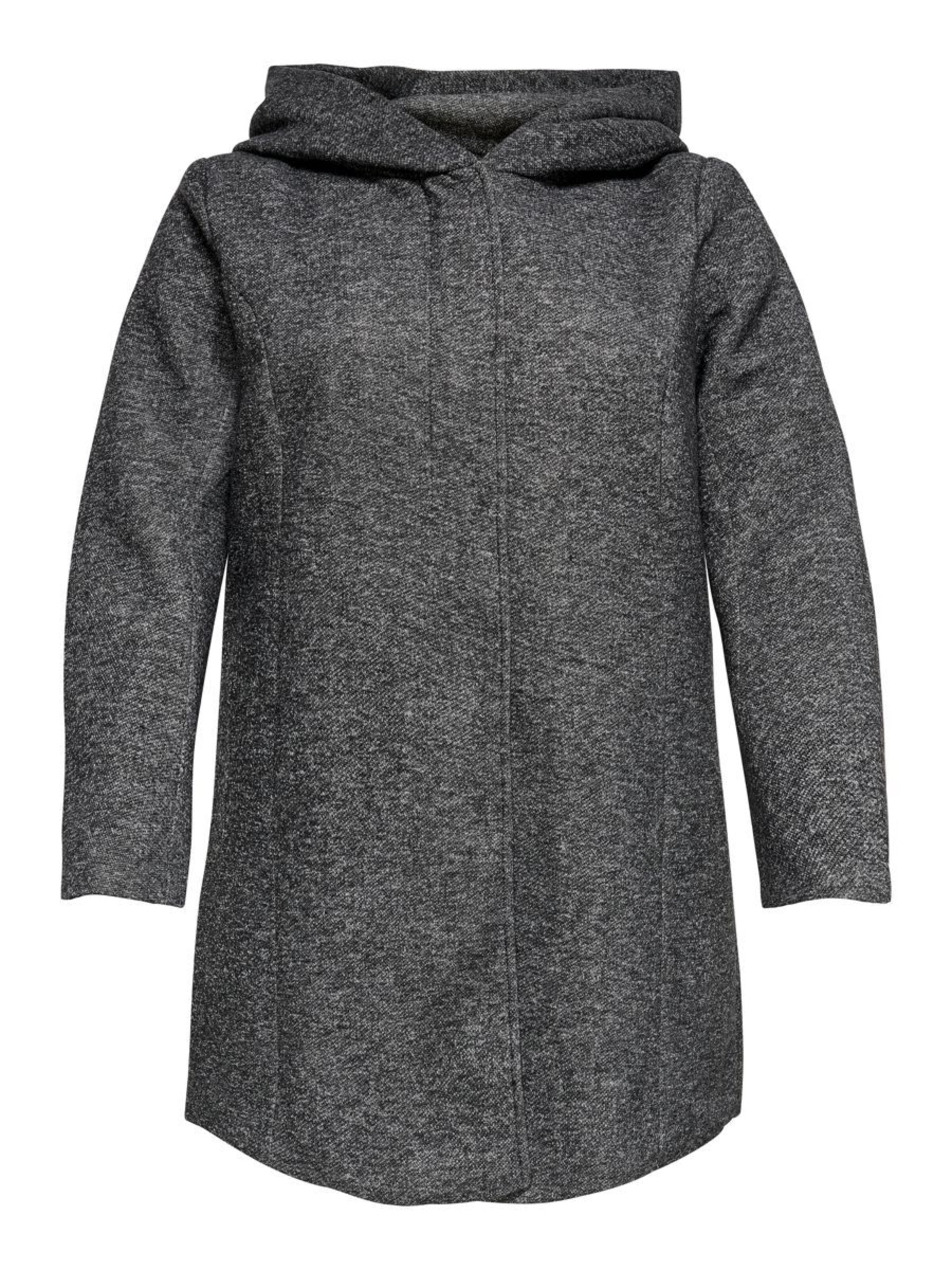 Manteau mi-saison ONLY Carmakoma en gris : devant