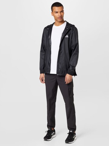 ADIDAS PERFORMANCE Athletic Jacket 'Run Icons 3 Bar Logo' in Black