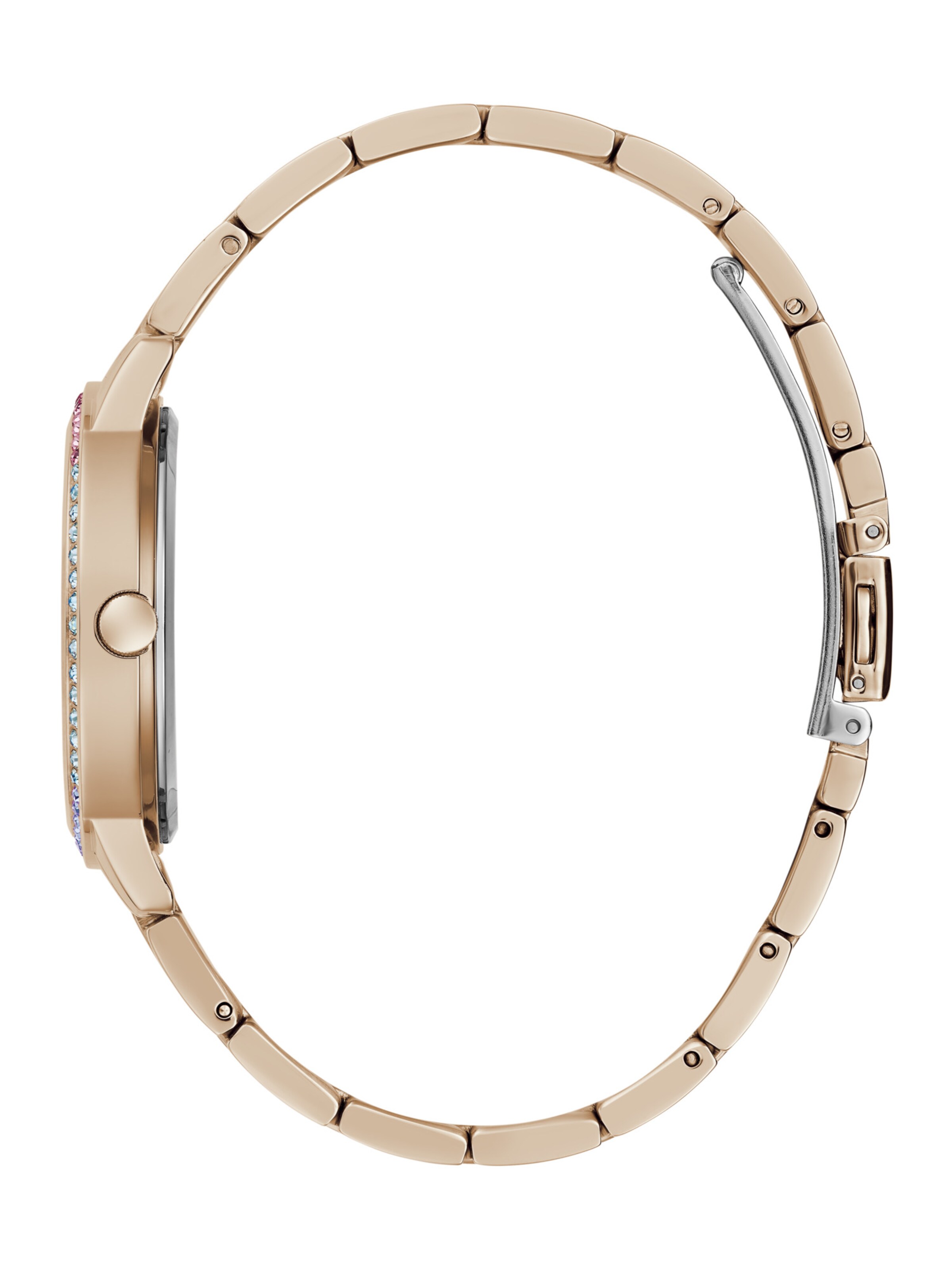 GUESS Analogt ur 'THREE OF HEARTS' i guld