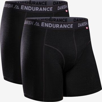 Boxers DANISH ENDURANCE en noir : devant