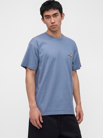 Carhartt WIP Póló 'American Script' - kék