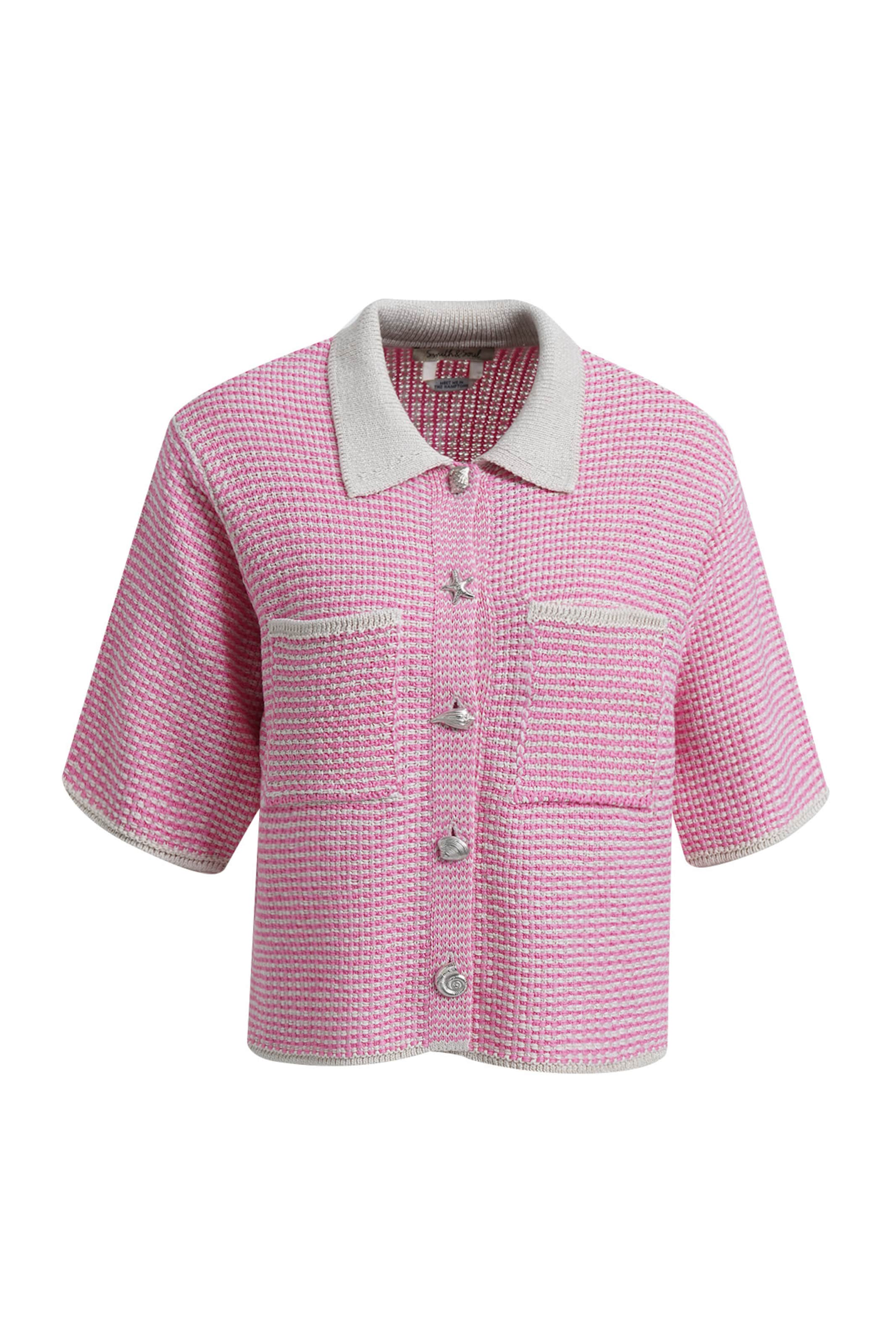 Smith&Soul Knit Cardigan in Pink: front