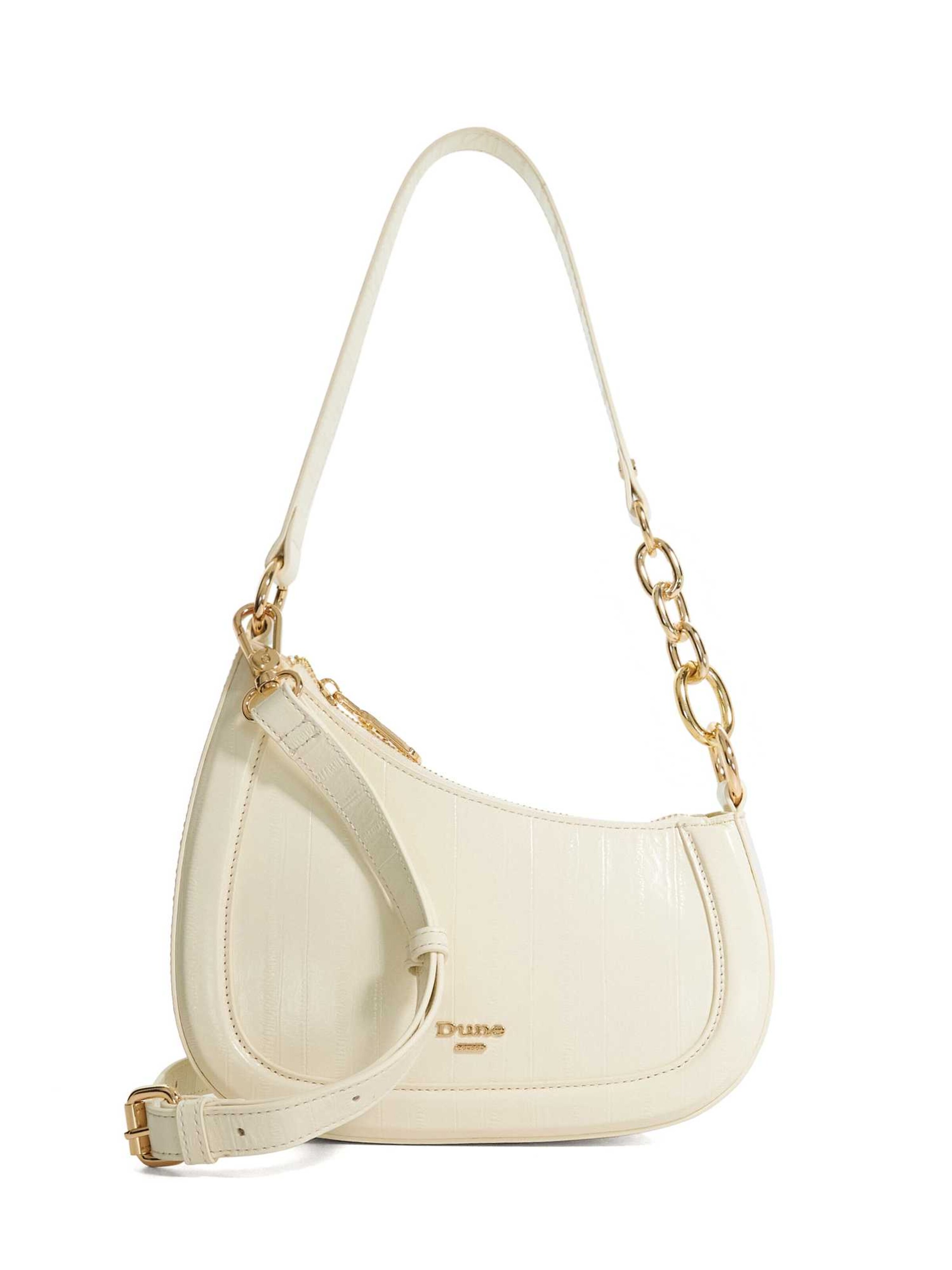 Dune LONDON Shoulder Bag 'Direction' in Beige: front