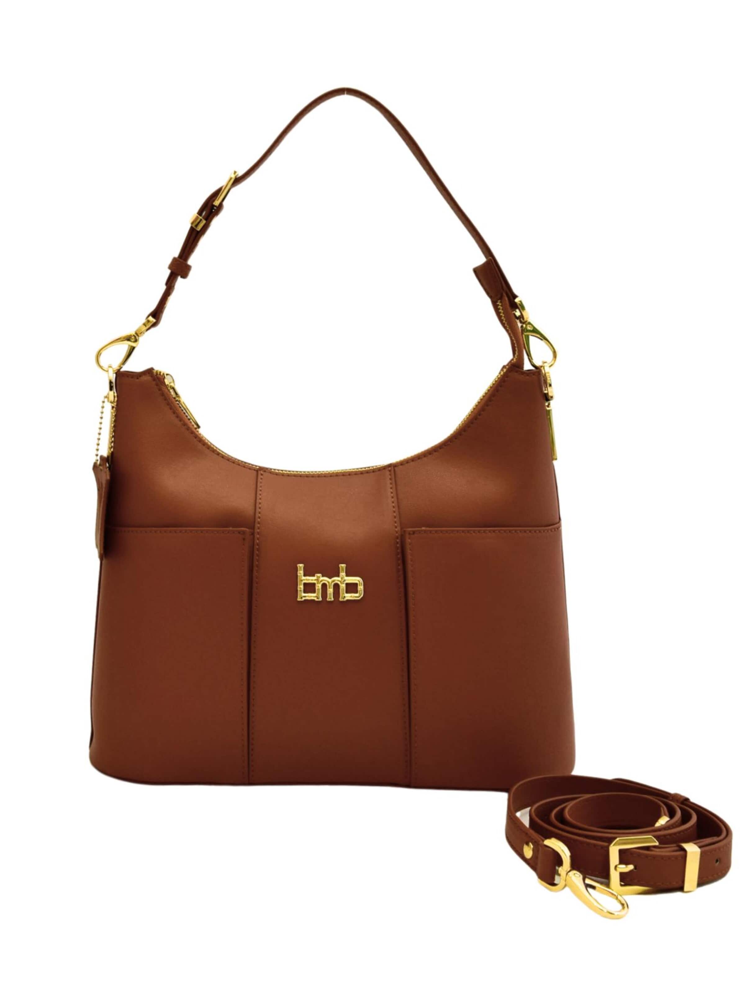 BMB BAGS Handbag 'Doris' in Brown: front