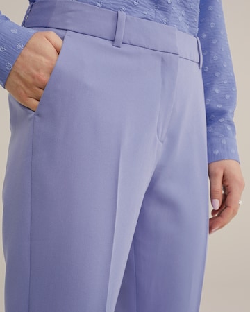 Coupe slim Pantalon à plis WE Fashion en violet