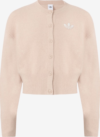 ADIDAS ORIGINALS - Casaco de malha 'ESSENTIALS ' em castanho: frente
