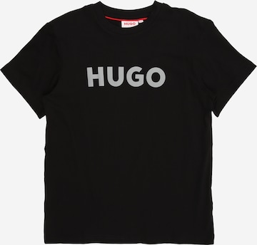 HUGO - Camiseta en negro: frente