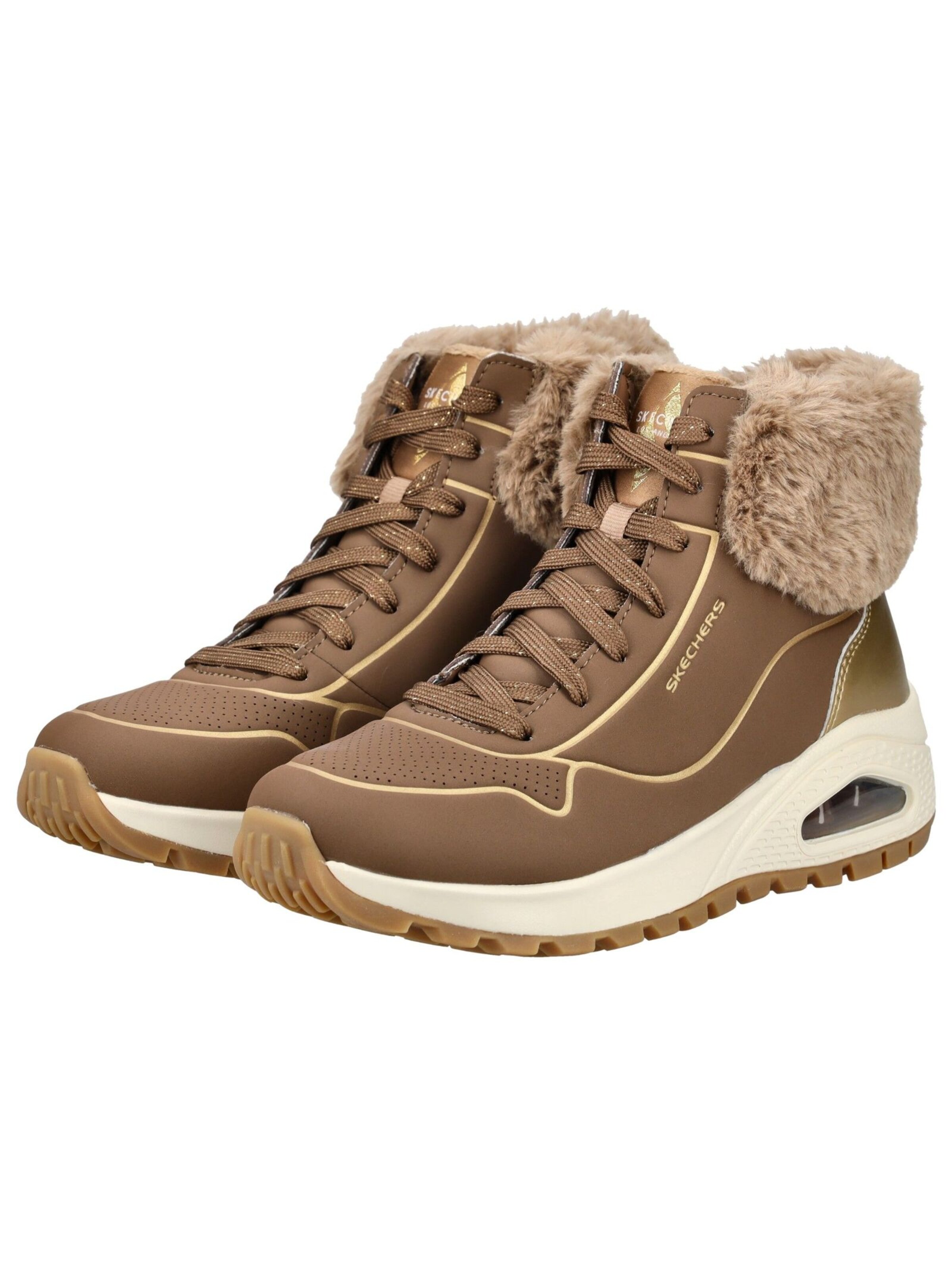 SKECHERS Nauhanilkkurit 'Uno' värissä ruskea