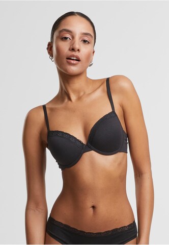 Urban Classics T-shirt Bra in Black: front