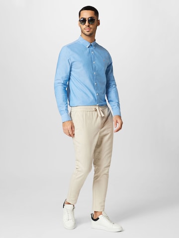 FARAH Regular fit Button Up Shirt 'BREWER' in Blue
