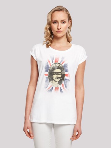 F4NT4STIC Shirt 'Sex Pistols God Save The Queen' in Wit: voorkant