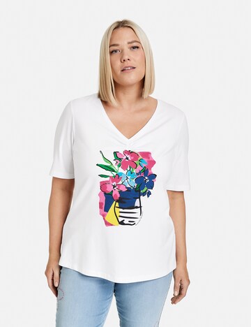 SAMOON T-shirt i vit: framsida