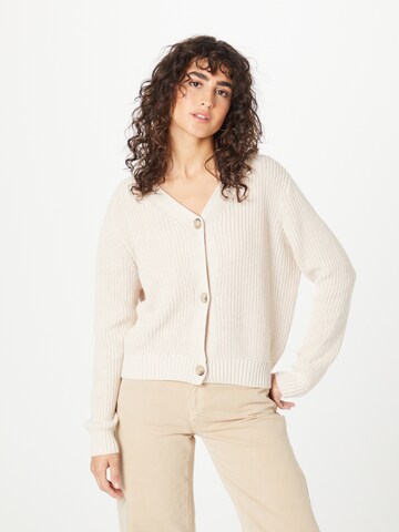 ZABAIONE Gebreid vest 'Madison' in Beige: voorkant