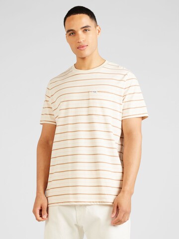 T-Shirt WRANGLER en beige : devant