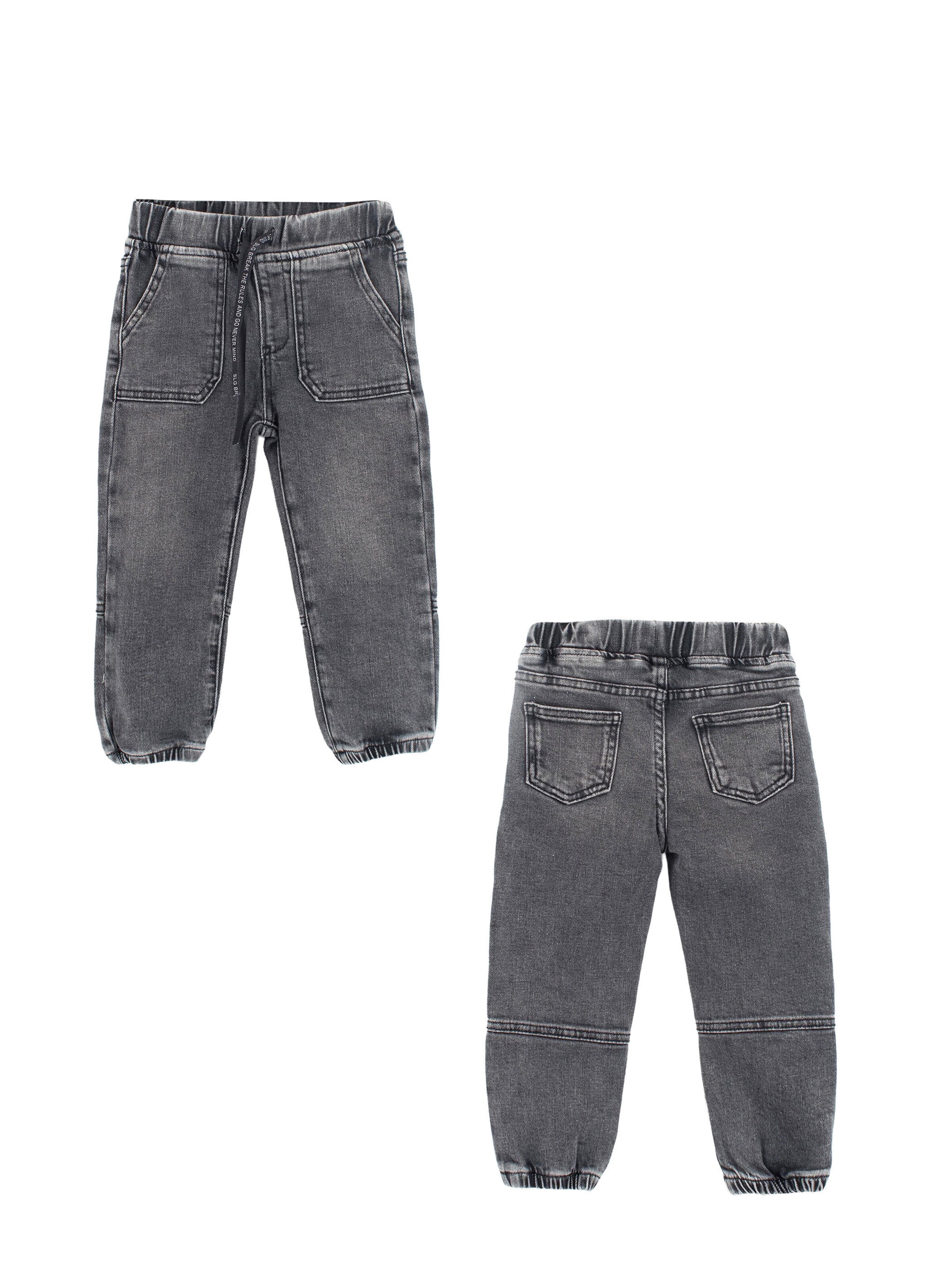 Solang Regular Hose Denim-Jogger Stretch Jeans Unisex in Grau