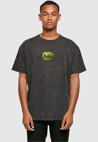 Merchcode Shirt 'Beatles - Apple' in Zwart: voorkant