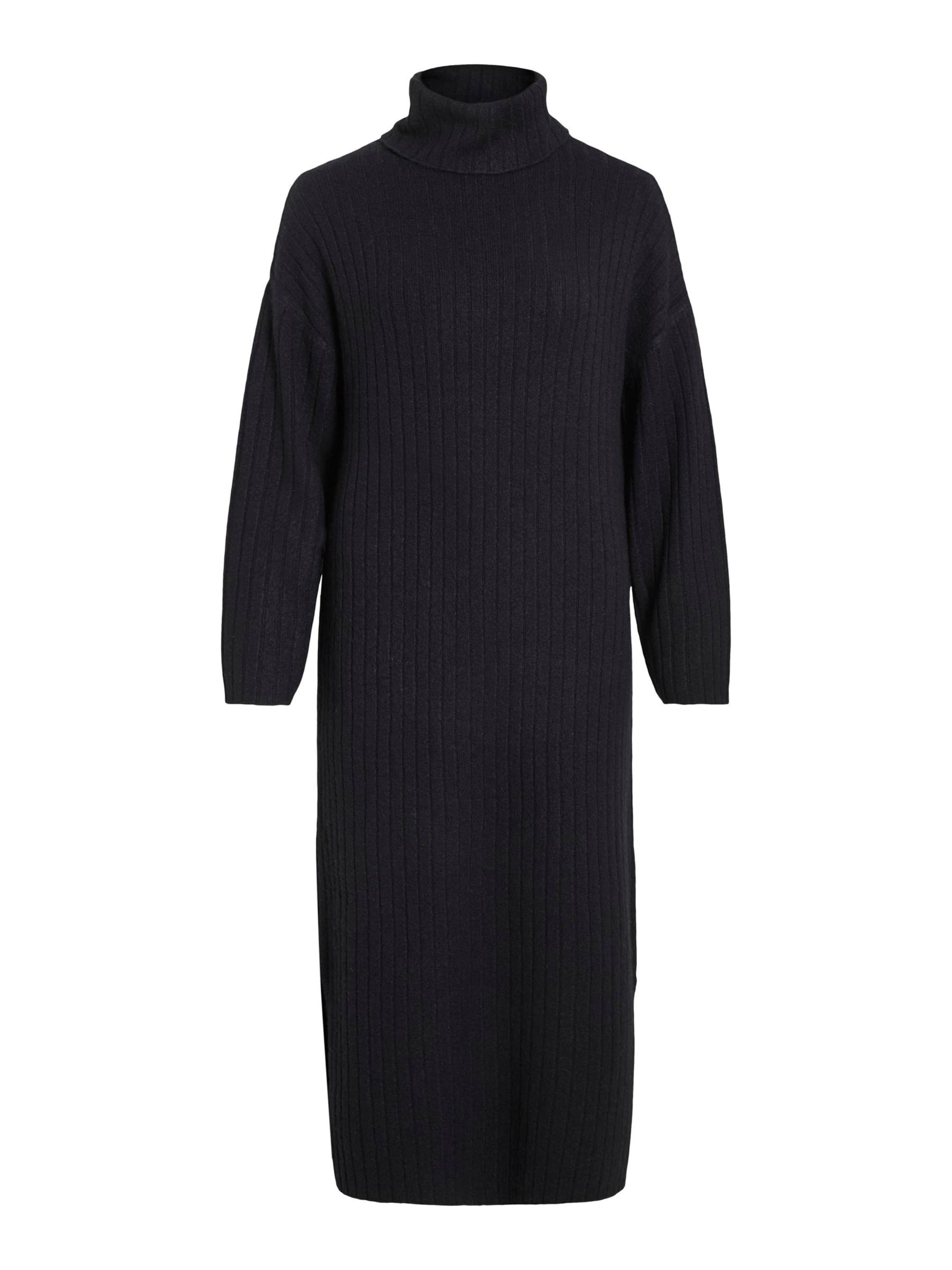 VILA Gebreide jurk 'VILassia' in de kleur Zwart, Productweergave